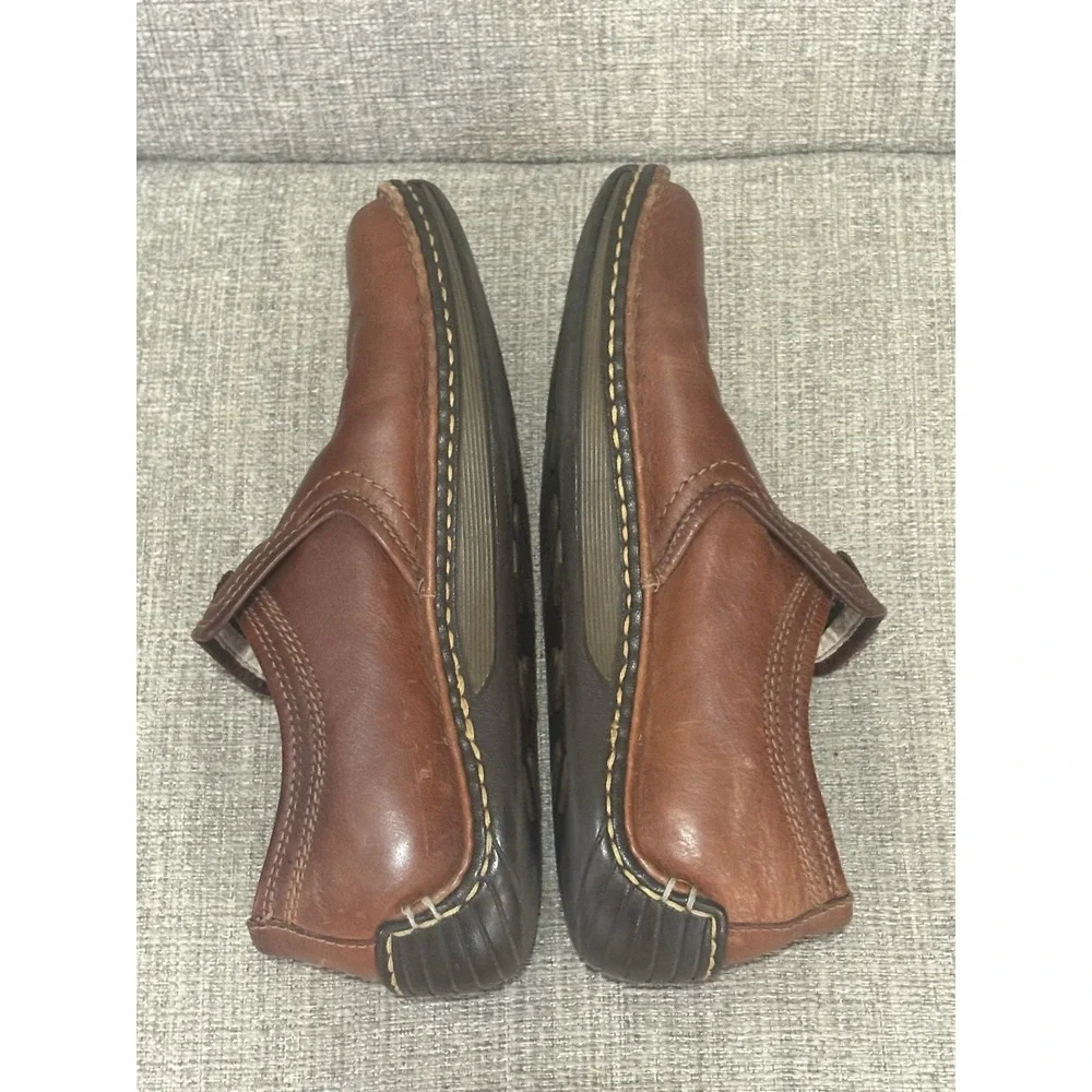 Dr Martens Kansas Slip On Shoes Brown Leather Sz 9‎